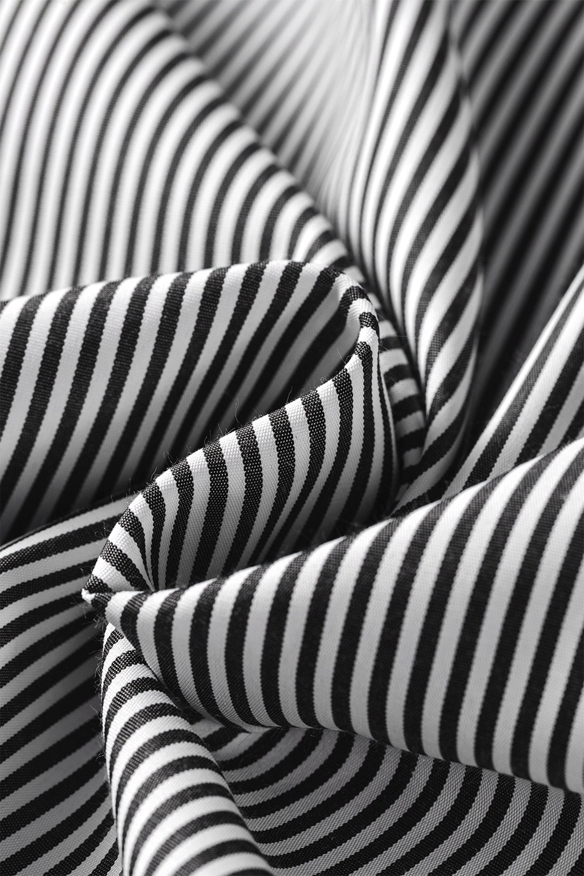 Stripe Ruffle Sleeve Round Neck Blouse