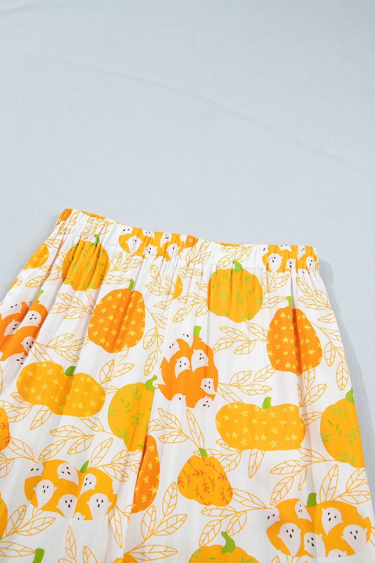Pumpkin Polka Dot Trim Top & Pants Lounge Set
